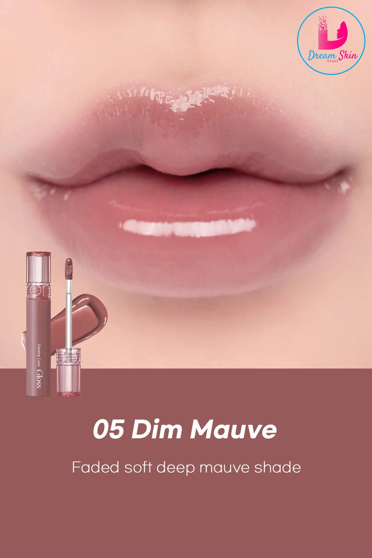 Romand Glasting Color Gloss [#05 Dim Mauve]